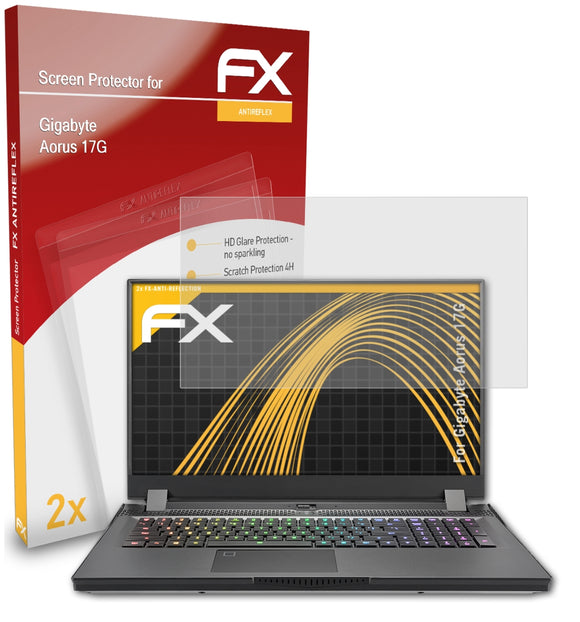 atFoliX FX-Antireflex Displayschutzfolie für Gigabyte Aorus 17G
