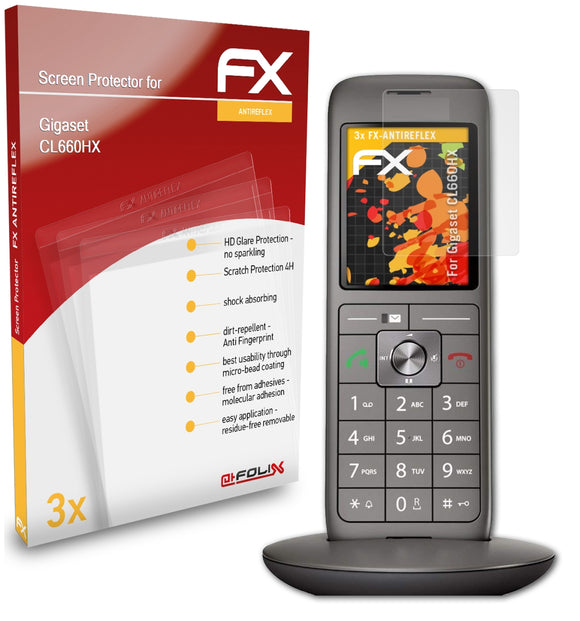 atFoliX FX-Antireflex Displayschutzfolie für Gigaset CL660HX