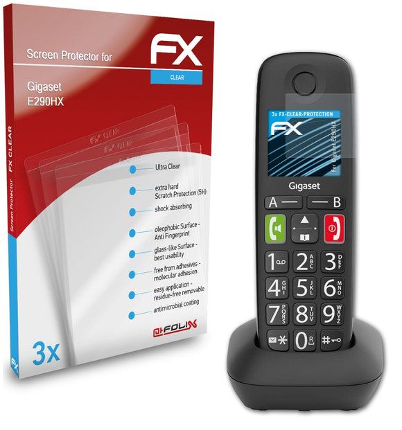 atFoliX FX-Clear Schutzfolie für Gigaset E290HX