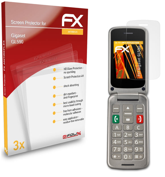atFoliX FX-Antireflex Displayschutzfolie für Gigaset GL590