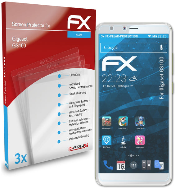 atFoliX FX-Clear Schutzfolie für Gigaset GS100