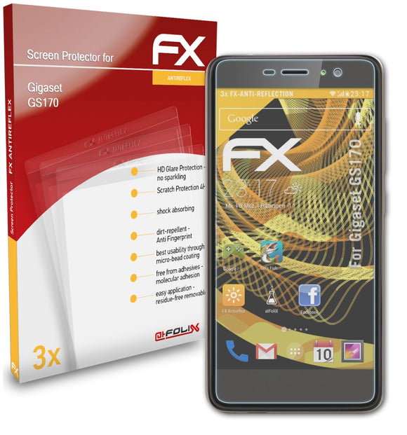 atFoliX FX-Antireflex Displayschutzfolie für Gigaset GS170