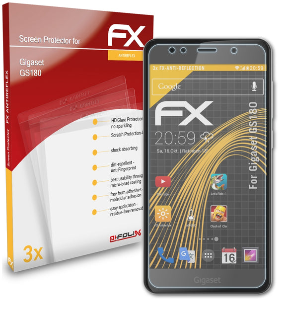 atFoliX FX-Antireflex Displayschutzfolie für Gigaset GS180
