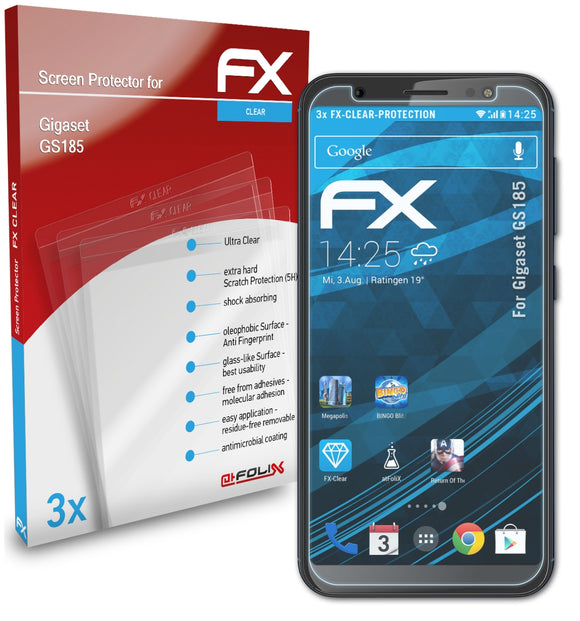 atFoliX FX-Clear Schutzfolie für Gigaset GS185