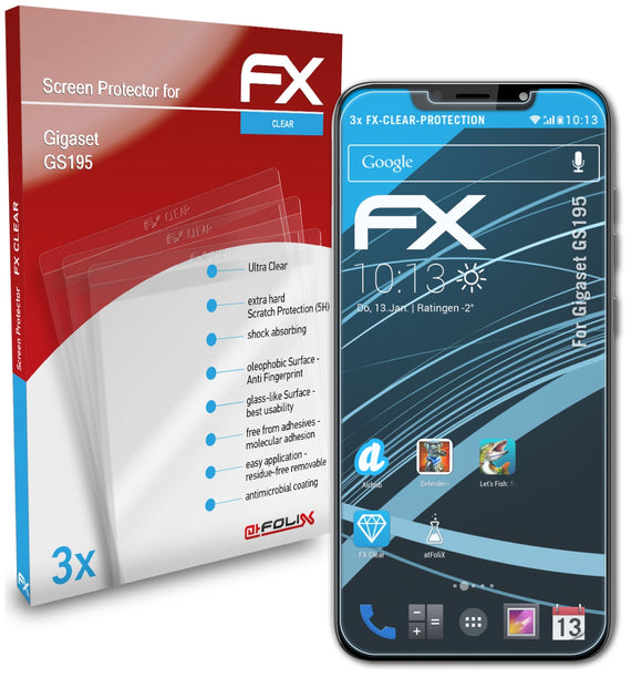 atFoliX FX-Clear Schutzfolie für Gigaset GS195