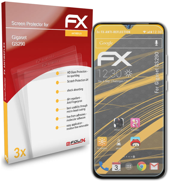 atFoliX FX-Antireflex Displayschutzfolie für Gigaset GS290