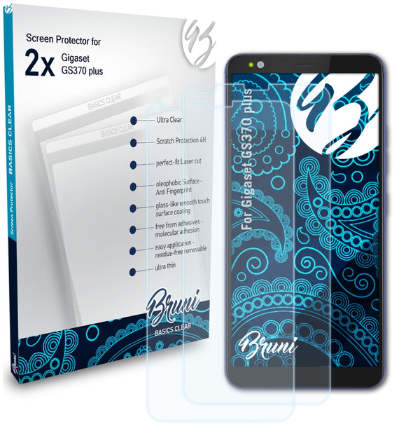 Bruni Basics-Clear Displayschutzfolie für Gigaset GS370 plus