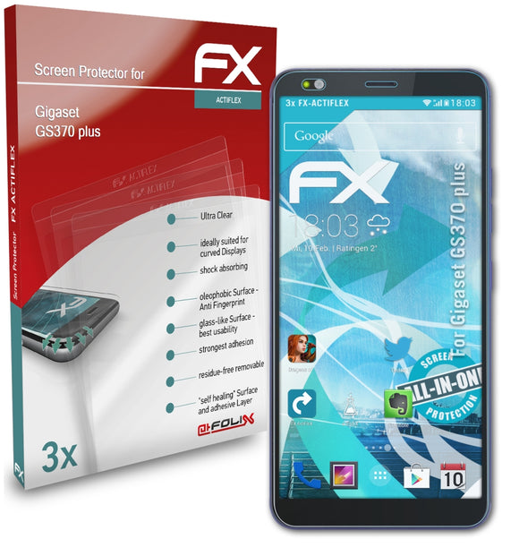 atFoliX FX-ActiFleX Displayschutzfolie für Gigaset GS370 plus