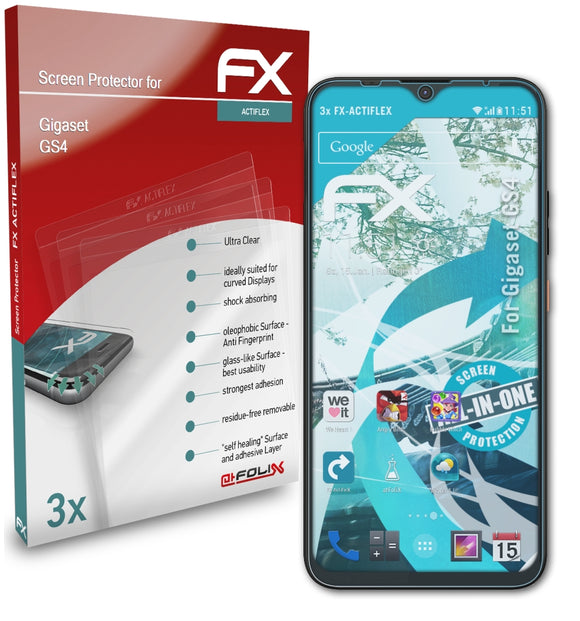 atFoliX FX-ActiFleX Displayschutzfolie für Gigaset GS4