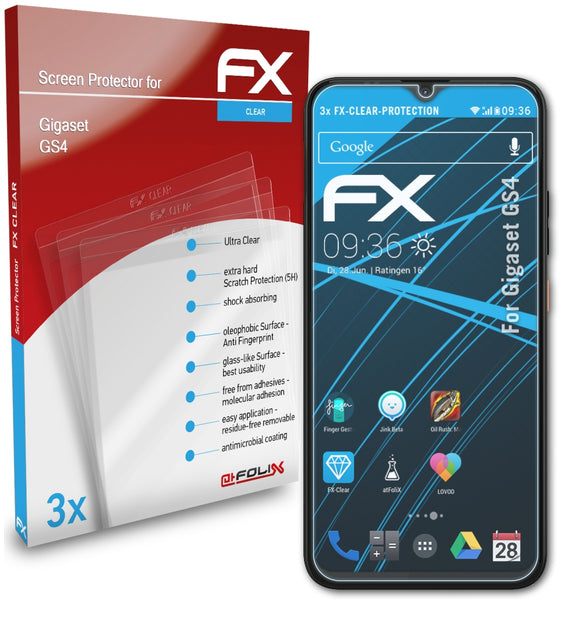 atFoliX FX-Clear Schutzfolie für Gigaset GS4