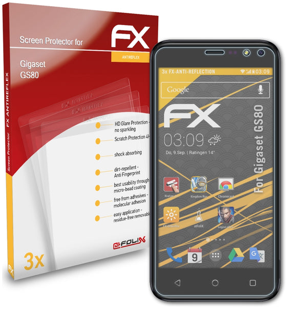 atFoliX FX-Antireflex Displayschutzfolie für Gigaset GS80