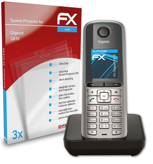 atFoliX FX-Clear Schutzfolie für Gigaset S810