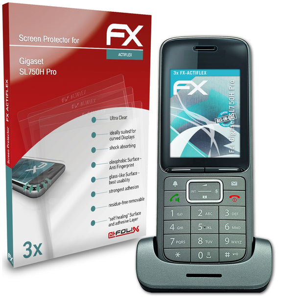 atFoliX FX-ActiFleX Displayschutzfolie für Gigaset SL750H Pro