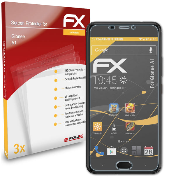 atFoliX FX-Antireflex Displayschutzfolie für Gionee A1