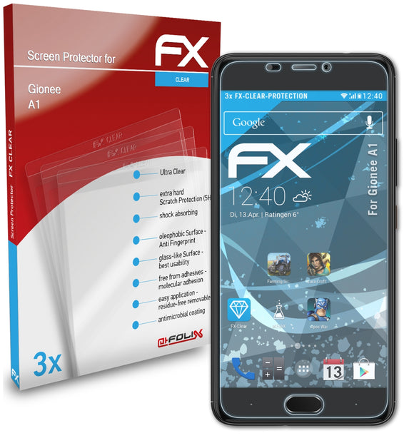 atFoliX FX-Clear Schutzfolie für Gionee A1