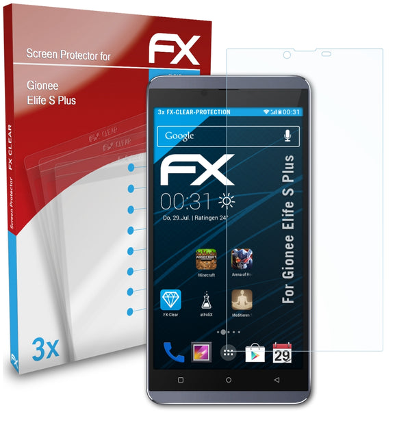 atFoliX FX-Clear Schutzfolie für Gionee Elife S Plus