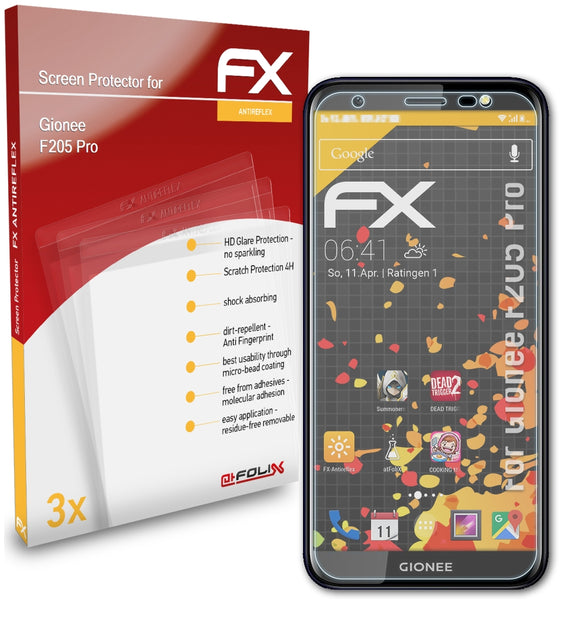 atFoliX FX-Antireflex Displayschutzfolie für Gionee F205 Pro