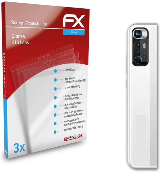 atFoliX FX-Clear Schutzfolie für Gionee K10 Lens