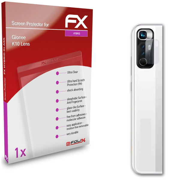 atFoliX FX-Hybrid-Glass Panzerglasfolie für Gionee K10 Lens