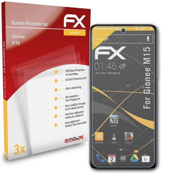atFoliX FX-Antireflex Displayschutzfolie für Gionee M15