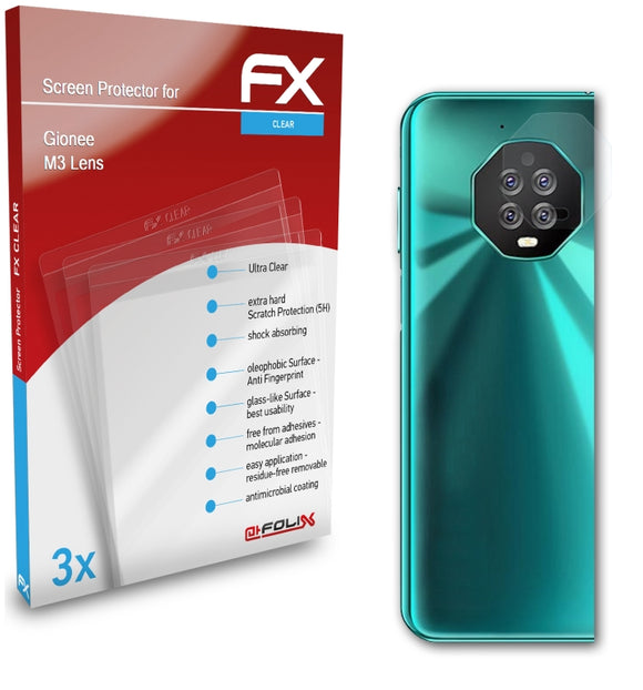 atFoliX FX-Clear Schutzfolie für Gionee M3 Lens