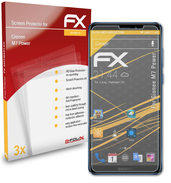atFoliX FX-Antireflex Displayschutzfolie für Gionee M7 Power