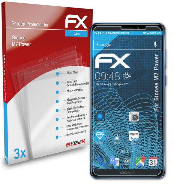 atFoliX FX-Clear Schutzfolie für Gionee M7 Power