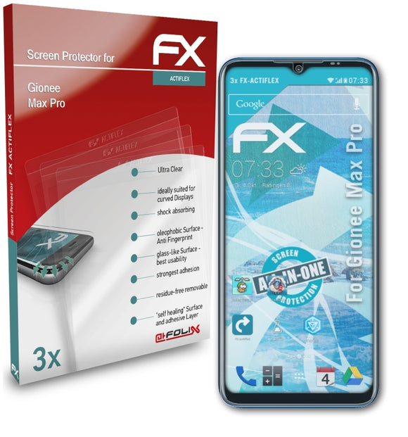atFoliX FX-ActiFleX Displayschutzfolie für Gionee Max Pro