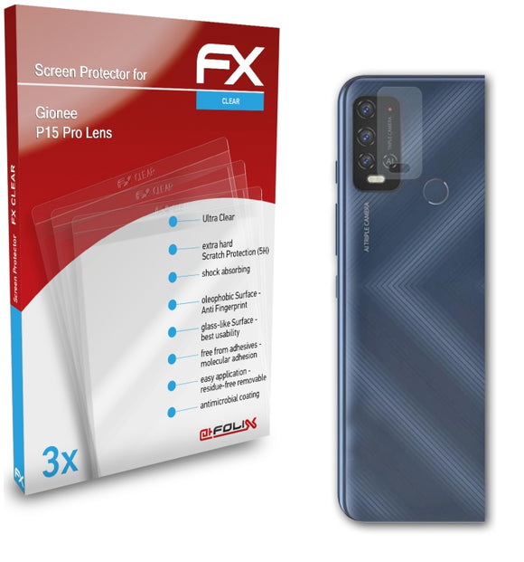atFoliX FX-Clear Schutzfolie für Gionee P15 Pro Lens