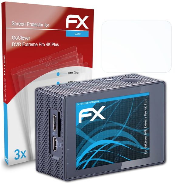 atFoliX FX-Clear Schutzfolie für GoClever DVR Extreme Pro 4K Plus