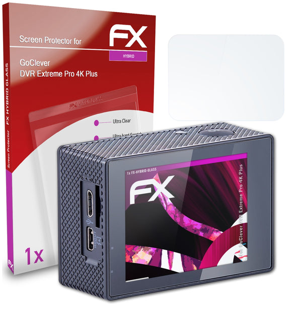 atFoliX FX-Hybrid-Glass Panzerglasfolie für GoClever DVR Extreme Pro 4K Plus