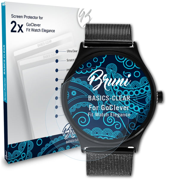 Bruni Basics-Clear Displayschutzfolie für GoClever Fit Watch Elegance