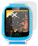 atFoliX Panzerfolie kompatibel mit GoClever Kiddy GPS Watch, entspiegelnde und stoßdämpfende FX Schutzfolie (3X)