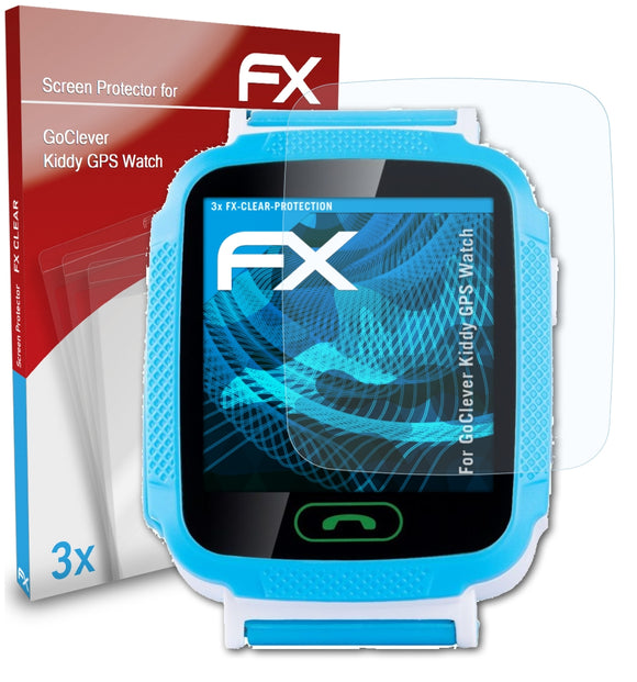 atFoliX FX-Clear Schutzfolie für GoClever Kiddy GPS Watch