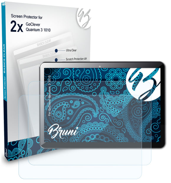 Bruni Basics-Clear Displayschutzfolie für GoClever Quantum 3 1010