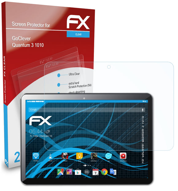 atFoliX FX-Clear Schutzfolie für GoClever Quantum 3 1010