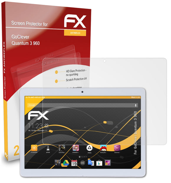 atFoliX FX-Antireflex Displayschutzfolie für GoClever Quantum 3 960