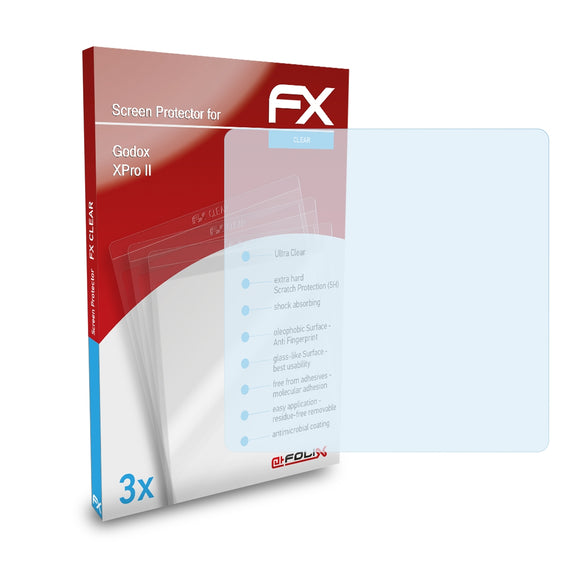 atFoliX FX-Clear Schutzfolie für Godox XPro II