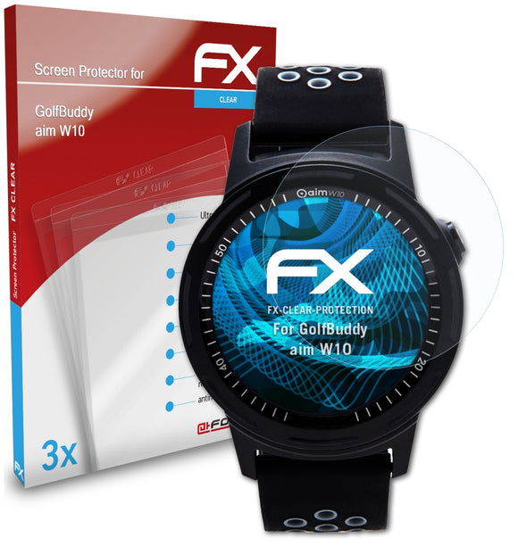atFoliX FX-Clear Schutzfolie für GolfBuddy aim W10