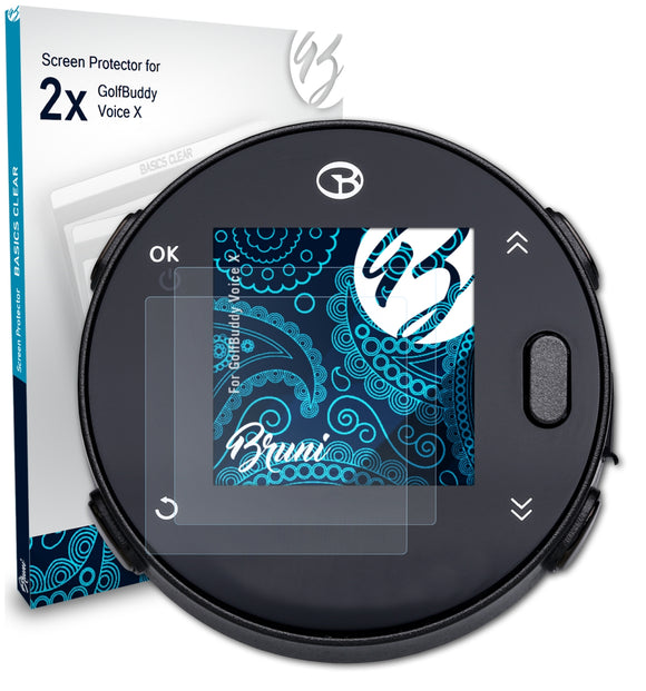 Bruni Basics-Clear Displayschutzfolie für GolfBuddy Voice X