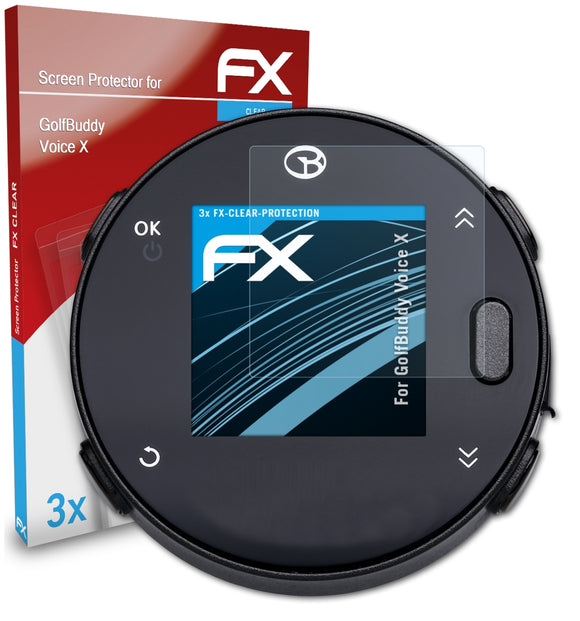 atFoliX FX-Clear Schutzfolie für GolfBuddy Voice X