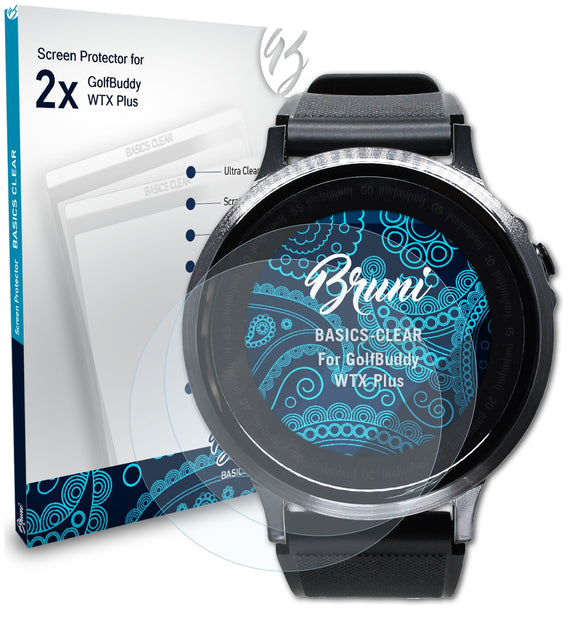 Bruni Basics-Clear Displayschutzfolie für GolfBuddy WTX Plus