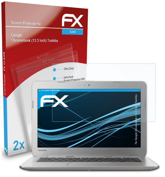 atFoliX FX-Clear Schutzfolie für Google Chromebook (13.3 Inch) (Toshiba)