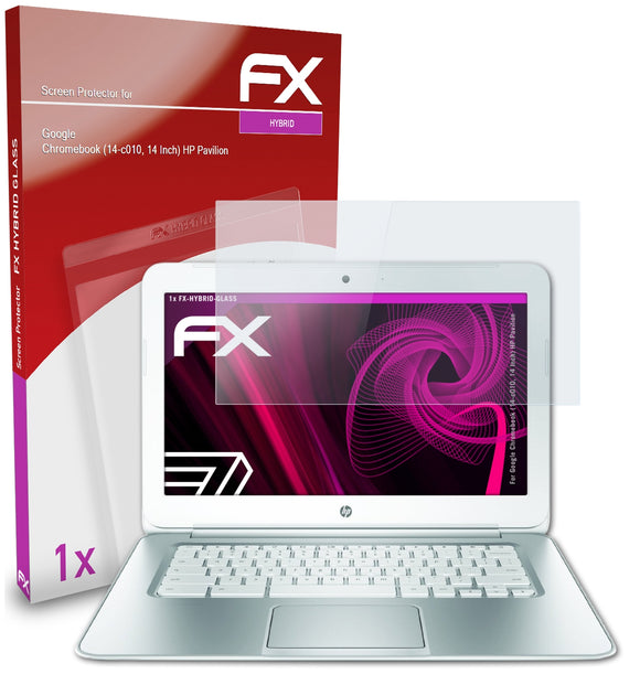 atFoliX FX-Hybrid-Glass Panzerglasfolie für Google Chromebook (14-c010, 14 Inch) (HP Pavilion)