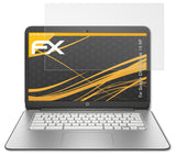 Panzerfolie atFoliX kompatibel mit Google Chromebook 14 HP, entspiegelnde und stoßdämpfende FX (2X)