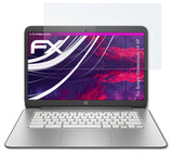Glasfolie atFoliX kompatibel mit Google Chromebook 14 HP, 9H Hybrid-Glass FX