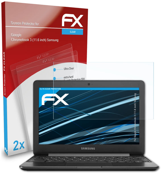atFoliX FX-Clear Schutzfolie für Google Chromebook 3 (11.6 inch) (Samsung)