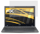 Panzerfolie atFoliX kompatibel mit Google Chromebook C7 (C710, 11.6 Inch) Acer, entspiegelnde und stoßdämpfende FX (2X)