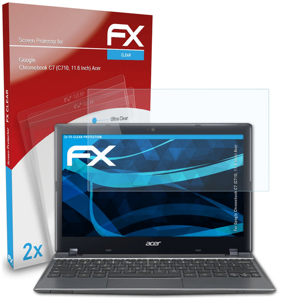 atFoliX FX-Clear Schutzfolie für Google Chromebook C7 (C710, 11.6 Inch) (Acer)