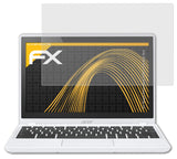 Panzerfolie atFoliX kompatibel mit Google Chromebook C720 (11.6 Inch) Acer, entspiegelnde und stoßdämpfende FX (2X)